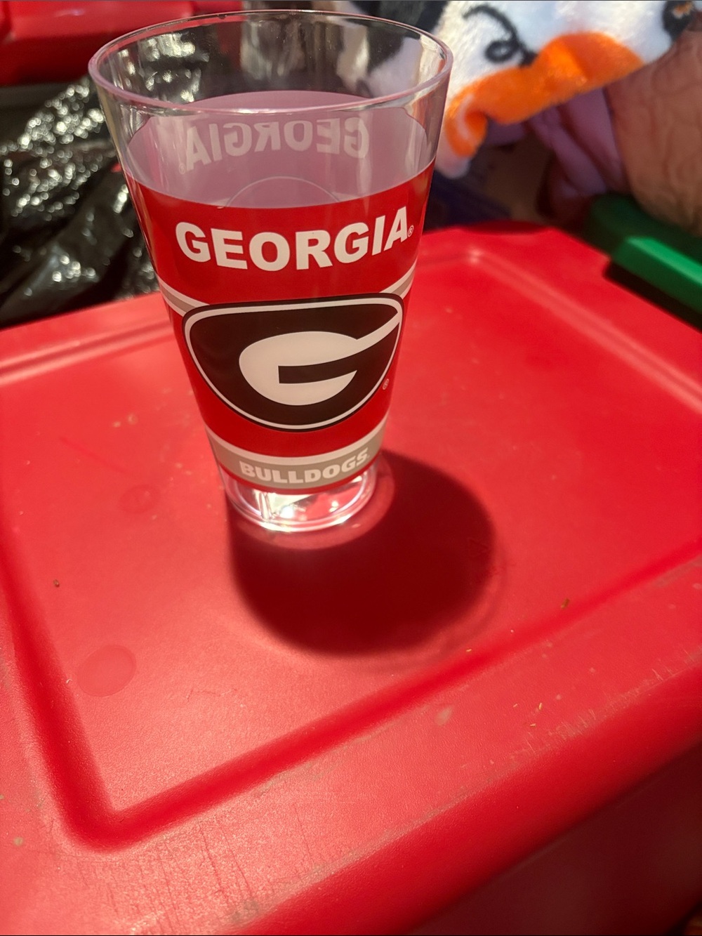 Georgia Bulldogs Red Logo Pint Glass - Official Collegiate Barware